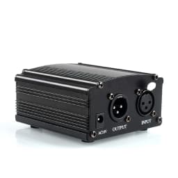 Woopker 48V Phantom Power Supply with XLR Cable for Condenser Microphone BM 800 858 Audio Recording Karaoke Sound Equipment
