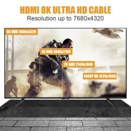FDBRO 8K HDMI 2.1 Cable 4K@120Hz 8K@60Hz HDMI2.1 48Gbps Adapter for RTX 3080 EARC HDR10+ Video Cable PC Laptop TV Box PS5