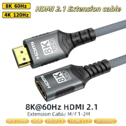 FDBRO 8K HDMI 2.1 Cable 4K@120Hz 8K@60Hz HDMI2.1 48Gbps Adapter for RTX 3080 EARC HDR10+ Video Cable PC Laptop TV Box PS5