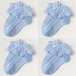 Mesh Socks Breathable Cotton Lace with Ruffle Princess Children Ankle Short Sock White Pink Yellow for Baby Girls Kids Toddler