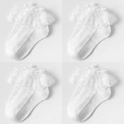 Mesh Socks Breathable Cotton Lace with Ruffle Princess Children Ankle Short Sock White Pink Yellow for Baby Girls Kids Toddler