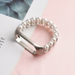 Girl Bracelet for Xiaomi Mi Band 10 8 6 7 5 Bands Wristband Elastic Strap for Mi Band 5 Jewelry Pearl Dressy Band Bling