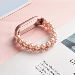 Girl Bracelet for Xiaomi Mi Band 10 8 6 7 5 Bands Wristband Elastic Strap for Mi Band 5 Jewelry Pearl Dressy Band Bling