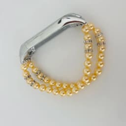 Girl Bracelet for Xiaomi Mi Band 10 8 6 7 5 Bands Wristband Elastic Strap for Mi Band 5 Jewelry Pearl Dressy Band Bling