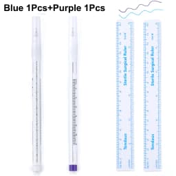 Sterile Skin Marker Pen Fixed Point Tattoo Skin Positioning Measuring Marker Eyebrow Skin Marker Eyelash Extension Grafting Tool