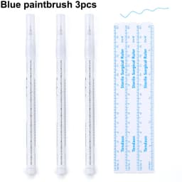 Sterile Skin Marker Pen Fixed Point Tattoo Skin Positioning Measuring Marker Eyebrow Skin Marker Eyelash Extension Grafting Tool