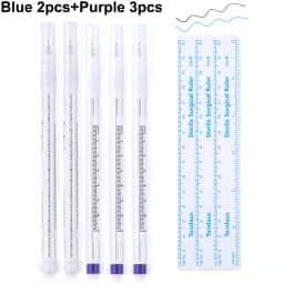 Sterile Skin Marker Pen Fixed Point Tattoo Skin Positioning Measuring Marker Eyebrow Skin Marker Eyelash Extension Grafting Tool