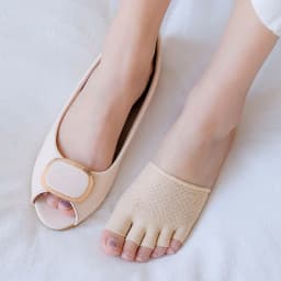 Cotton Half Palm Five Fingers Socks Ladies Invisible Summer Thin High Heel Front Foot Open Toe Socks Women Non Slip Shoes Liners