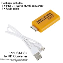 For PS2/PS1 to HDMI-compatible Adapter Converter Up to1080p Output For Monitor Projector Convert Audio/video Game Plug and Play