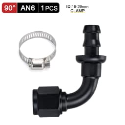 Universal AN6 AN8 AN10 Push-on Hose End Fittings Fuel Oil Cooler Hose Fitting 0 45 90 180 Degree Reusable Connection Adapter