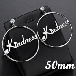 Atoztide Personalized Name Stainless Steel Letter Earrings For Women 3 Color Custom Name Cricle Earrings Weddings Party Jewelry