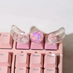 Personalized Keycaps Wings Cute Translucent Keycaps for Mechanical Keyboard R4 Keys PBT Color Keycaps Key Caps Anime