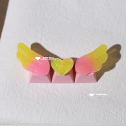 Personalized Keycaps Wings Cute Translucent Keycaps for Mechanical Keyboard R4 Keys PBT Color Keycaps Key Caps Anime