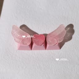 Personalized Keycaps Wings Cute Translucent Keycaps for Mechanical Keyboard R4 Keys PBT Color Keycaps Key Caps Anime