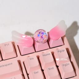 Personalized Keycaps Wings Cute Translucent Keycaps for Mechanical Keyboard R4 Keys PBT Color Keycaps Key Caps Anime