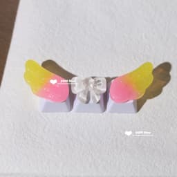 Personalized Keycaps Wings Cute Translucent Keycaps for Mechanical Keyboard R4 Keys PBT Color Keycaps Key Caps Anime