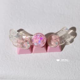 Personalized Keycaps Wings Cute Translucent Keycaps for Mechanical Keyboard R4 Keys PBT Color Keycaps Key Caps Anime