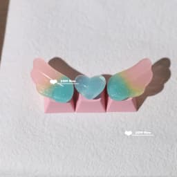 Personalized Keycaps Wings Cute Translucent Keycaps for Mechanical Keyboard R4 Keys PBT Color Keycaps Key Caps Anime
