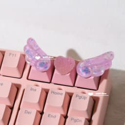 Personalized Keycaps Wings Cute Translucent Keycaps for Mechanical Keyboard R4 Keys PBT Color Keycaps Key Caps Anime