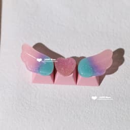 Personalized Keycaps Wings Cute Translucent Keycaps for Mechanical Keyboard R4 Keys PBT Color Keycaps Key Caps Anime