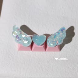 Personalized Keycaps Wings Cute Translucent Keycaps for Mechanical Keyboard R4 Keys PBT Color Keycaps Key Caps Anime