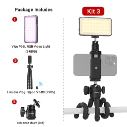 SmallRig P96L RGB Video Light Portable Metal LED Camera Light, 2500-9000K CRI 96+ Photo and Video Lighting for Sony -3489B