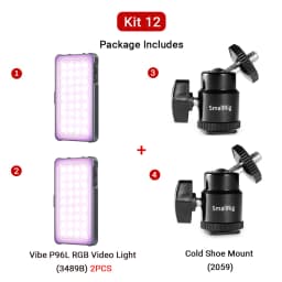 SmallRig P96L RGB Video Light Portable Metal LED Camera Light, 2500-9000K CRI 96+ Photo and Video Lighting for Sony -3489B
