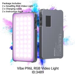 SmallRig P96L RGB Video Light Portable Metal LED Camera Light, 2500-9000K CRI 96+ Photo and Video Lighting for Sony -3489B