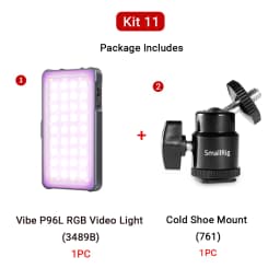SmallRig P96L RGB Video Light Portable Metal LED Camera Light, 2500-9000K CRI 96+ Photo and Video Lighting for Sony -3489B