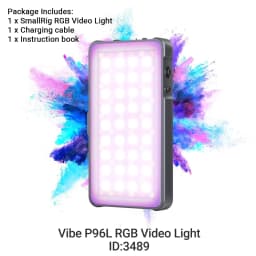 SmallRig P96L RGB Video Light Portable Metal LED Camera Light, 2500-9000K CRI 96+ Photo and Video Lighting for Sony -3489B