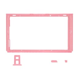 eXtremeRate DIY Housing Shell Replacement Faceplate Front Frame W/Volume Power Buttons for NS Switch Console - Clear Series
