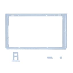 eXtremeRate DIY Housing Shell Replacement Faceplate Front Frame W/Volume Power Buttons for NS Switch Console - Clear Series
