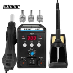 2 in 1 Digital Soldering Station Hot Air Gun Solder Iron SMD BGA Rework Desoldering Welding Repair Tools 8586 760W 220V 110V