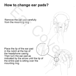 Earpads For Pioneer HDJ-CUE1 HDJ-CUE1BT CUE1 CUE1BT Headphone Replacement Headset Ear Pad PU Leather Sponge Foam