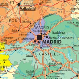 150*100cm The Spain Political Transportation Map In French Wall Art Poster Non-woven Canvas Painting School Supplies Home Decor