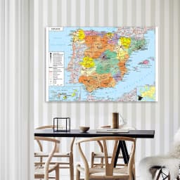 150*100cm The Spain Political Transportation Map In French Wall Art Poster Non-woven Canvas Painting School Supplies Home Decor