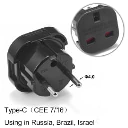 EU Universal Plug UK to EU Converter Euro Travel Adapter 250V Power Adaptor Charger EU Plug Adapter British Scoket Outlet
