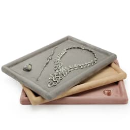 Jewelry Tray Show Stand Shop Organizer For Necklace Bracelet Long Chain Velvet Solid Color Jewelry Display Tray