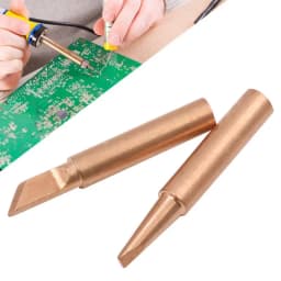 5Pcs Pure Copper Soldering Iron Tips Set I+B+K+2.4D+3C Electric Hot Bare Copper Head 900M for DIY Craft And Electronic Repair