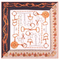 Luxury Brand Twill Silk Large Scarf Women Handmade curling horse rider animal female twill square shawl FashionBelt SquareScarve