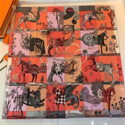 Luxury Brand Twill Silk Large Scarf Women Handmade curling horse rider animal female twill square shawl FashionBelt SquareScarve