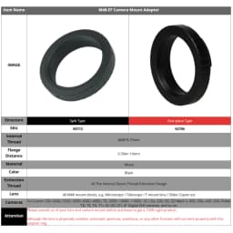 EYSDON M48 To EF T-Ring Adapter for Astronomic Telescopes Connect Canon DSLR Camera EF Mount for Photography
