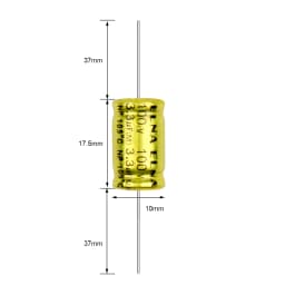 10Pcs 100V Horizontal Speaker Audio Capacitor Non Polarity Frequency Divider Crossover Polypropylene 1UF 1.5UF 2.2UF 3.3UF 4.7UF