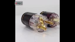 HiFi Oyaide C-079 P-079E Schuko Europe EU Power Plug 24k Gold Plated IEC Audio Connector Female-Male Audio Transparent