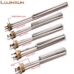 Lujinxun Stainless Steel Electrical Heating Element Booster Tube For Water Boiler ,1"/DN25/32mm, AC110V/220V/380V,1/2/3/4/6KW