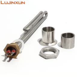 Lujinxun Stainless Steel Electrical Heating Element Booster Tube For Water Boiler ,1"/DN25/32mm, AC110V/220V/380V,1/2/3/4/6KW