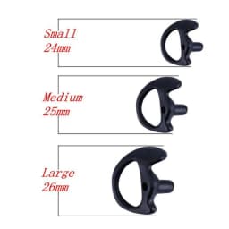 New 2Pcs Ear Molds Soft 2-Way Radio Earmold Replacing Earpiece Insert for Acoustic Coil Tube audio kits Headphone Accessories