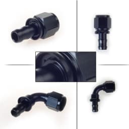 Uuiversal Aluminum AN6 AN8 AN10 Oil Fuel Fitting Oil Fuel Push On Hose 0 90 45 180 Degree Rubber Tube Hose End