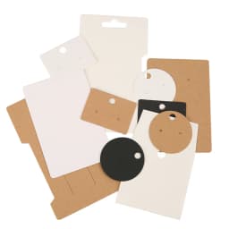 50pcs/lot Earring Cards Holder Paper Hairpin Necklace Display Cards Cardboard Hang Tag For Diy Jewelry Packaging Making Findings