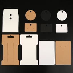 50pcs/lot Earring Cards Holder Paper Hairpin Necklace Display Cards Cardboard Hang Tag For Diy Jewelry Packaging Making Findings